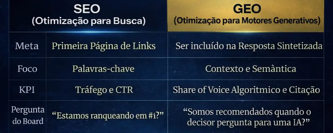 O que é GEO (Generative Engine Optimization) e por que ele é o sucessor do SEO