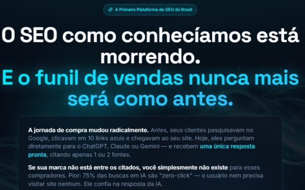 Source Rank: plataforma SaaS de monitoramento GEO