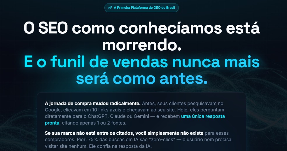 Source Rank: plataforma SaaS de monitoramento GEO