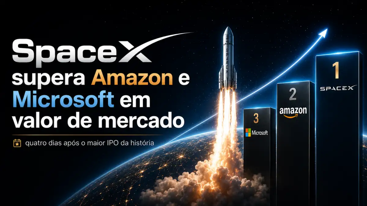 SpaceX supera Amazon e Microsoft em valor de mercado quatro dias após o maior IPO da história