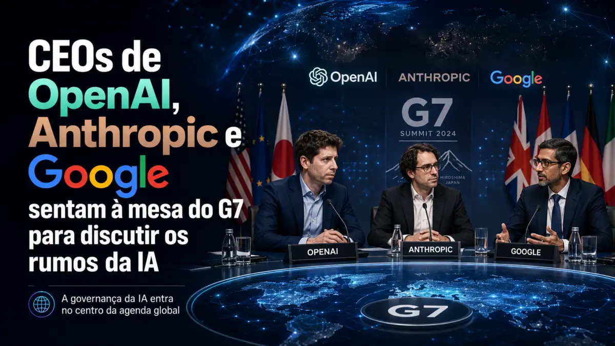 CEOs de OpenAI, Anthropic e Google sentam à mesa do G7 para discutir os rumos da IA