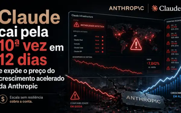 Claude cai pela 10ª vez em 12 dias e expõe o preço do crescimento acelerado da Anthropic