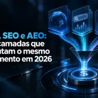 GEO, SEO e AEO: o que muda na prática em 2026